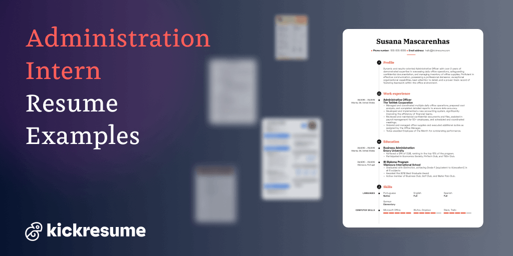The Best Administrative Officer Resume Example (+9 Templates ...