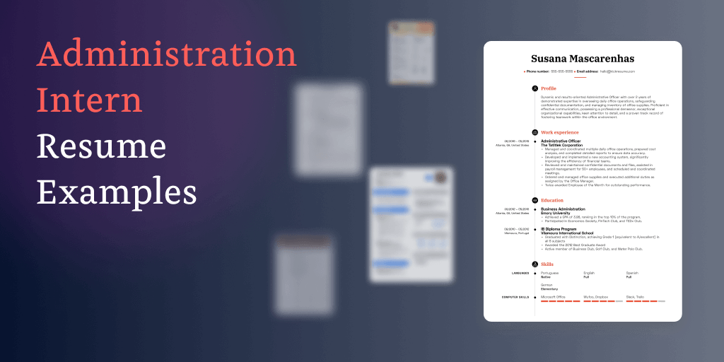 Das beste Beispiel für einen Lebenslauf als Verwaltungsangestellter (+9 Vorlagen)