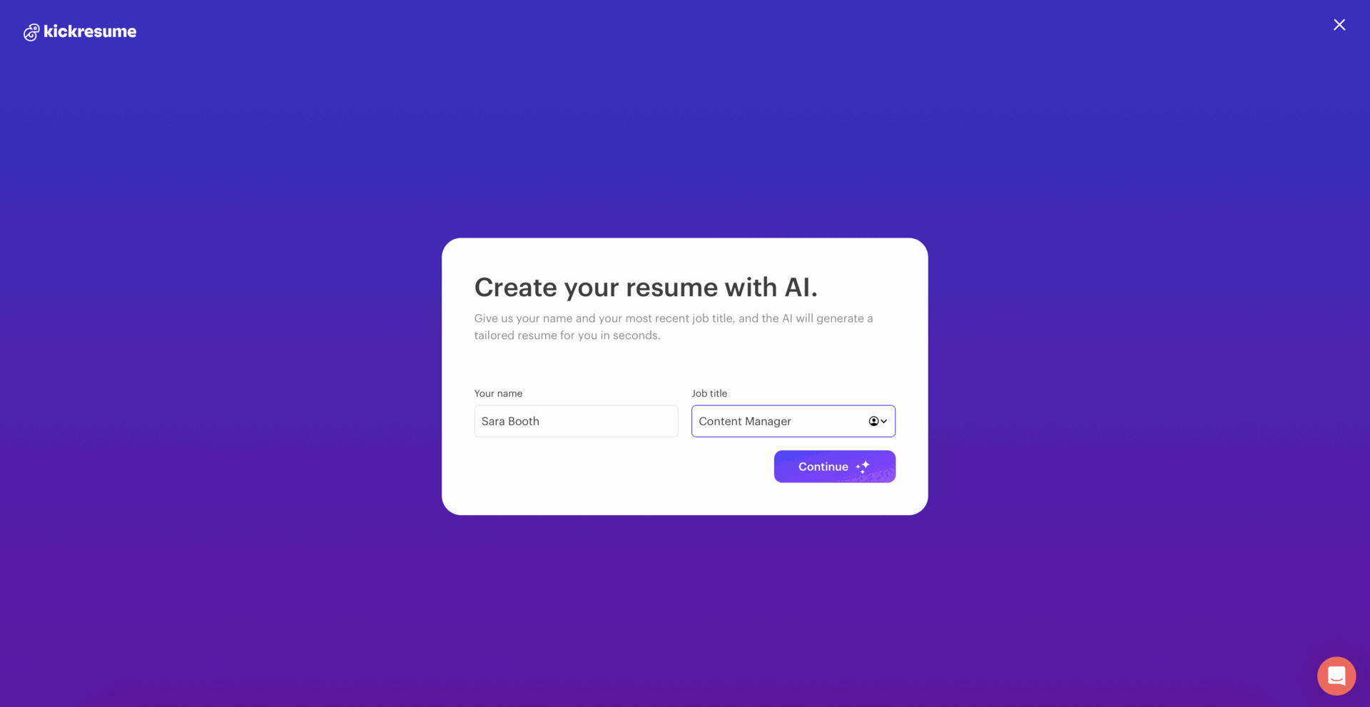 kickresume ai resume writer