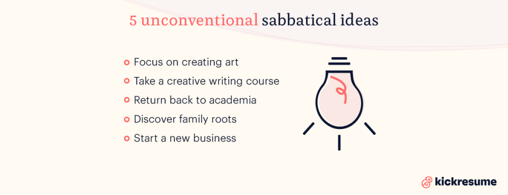 unconventional sabbatical ideas