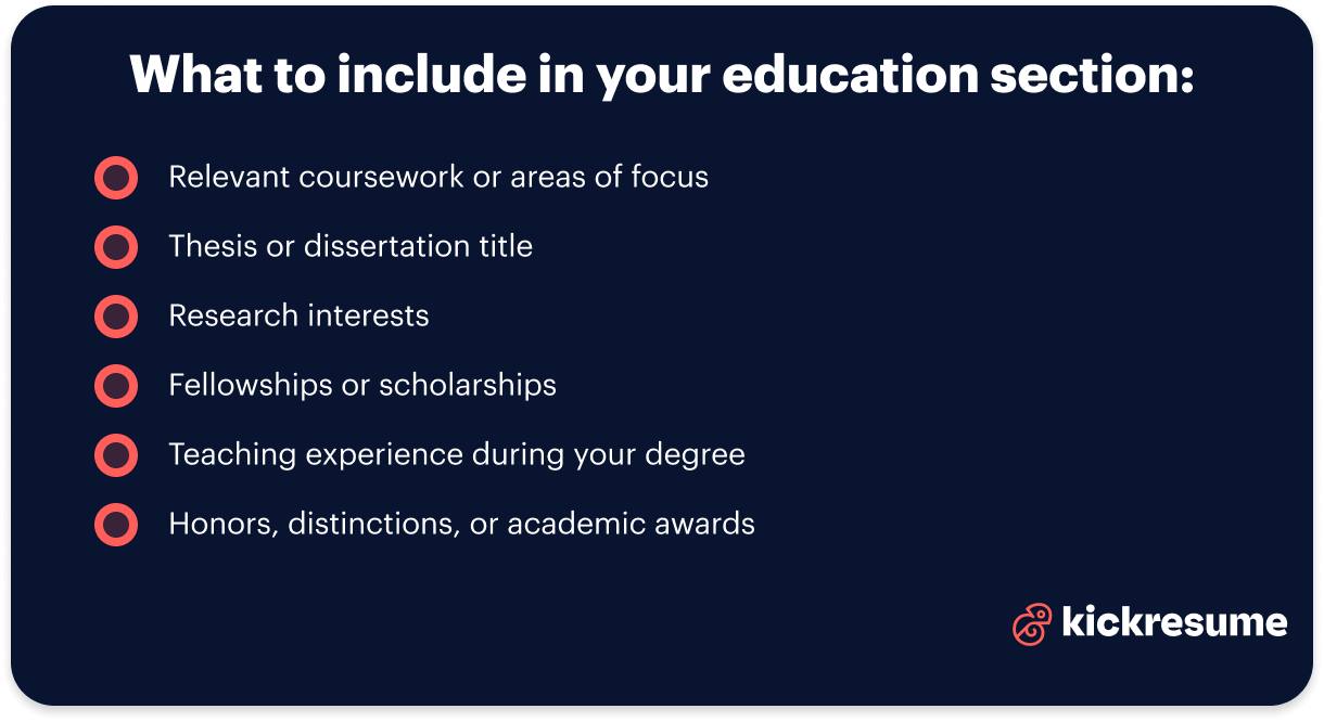 Automotive resume education section tips