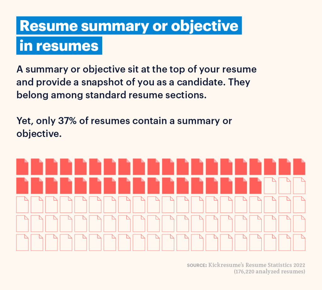 resume summary objective statistics