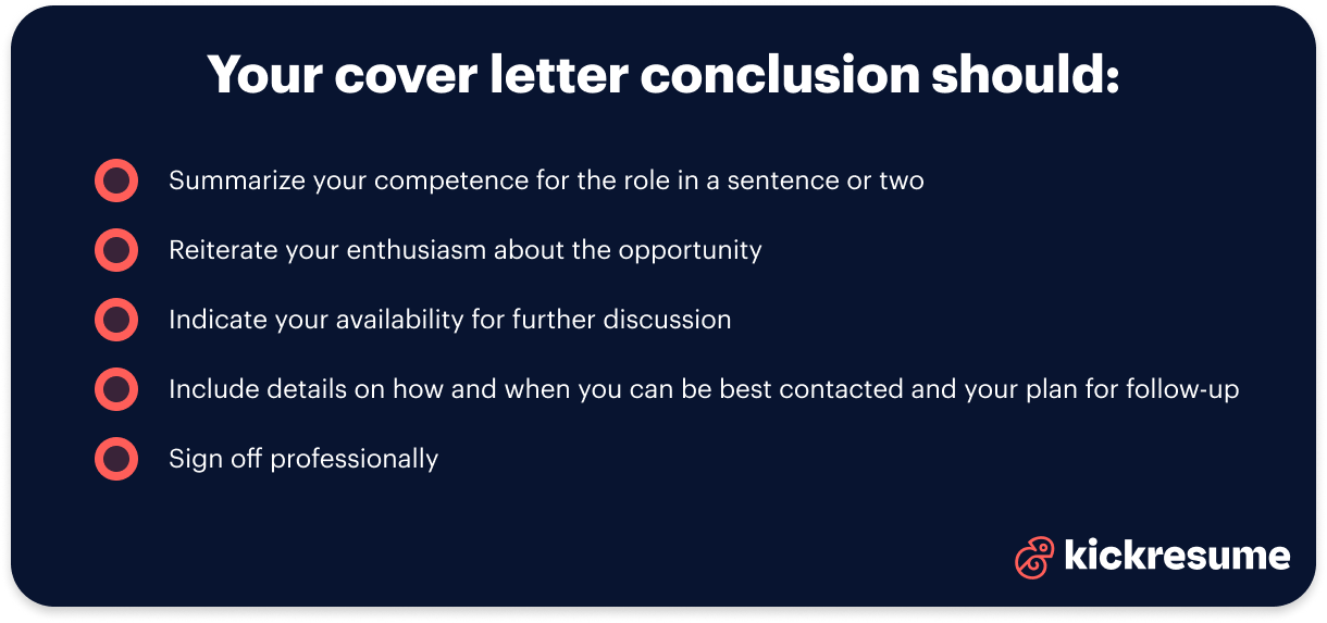 Manufacturing cover letter conclusion example