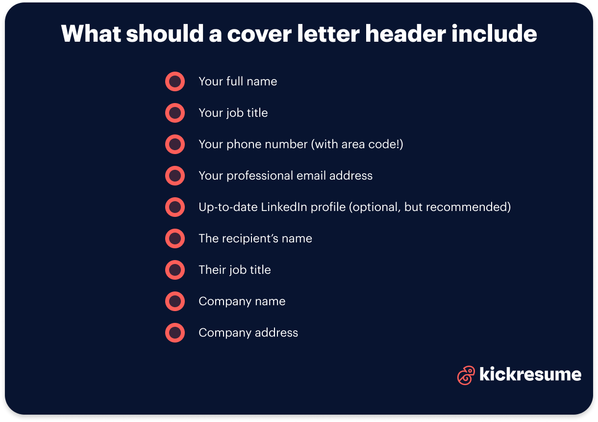 Manufacturing cover letter header