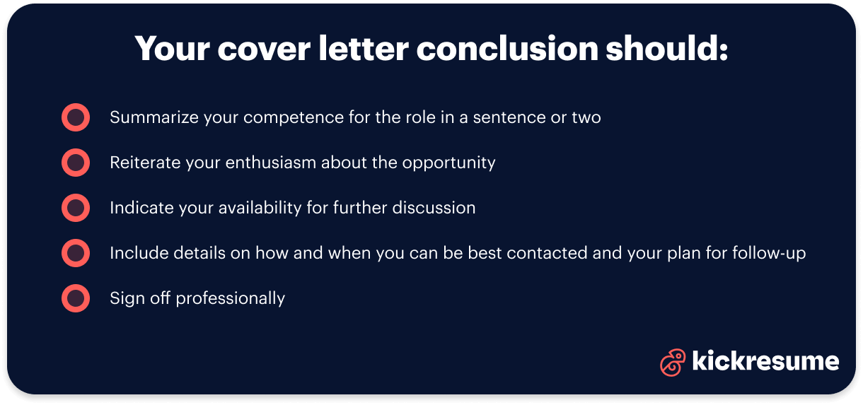 High school student cover letter conclusion tips