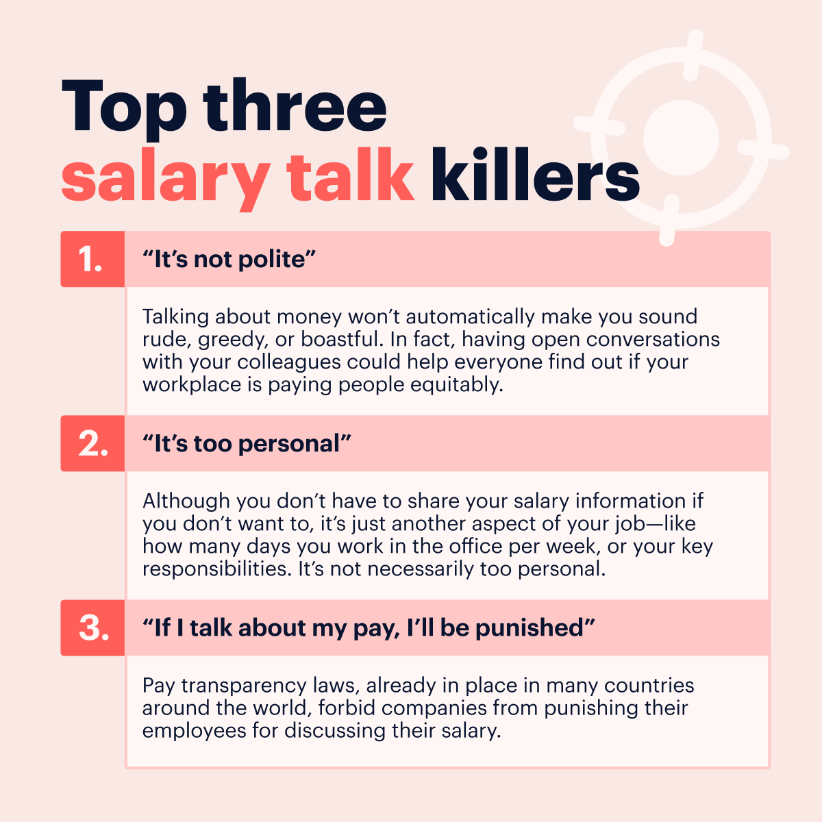 Top 3 salary talk killers