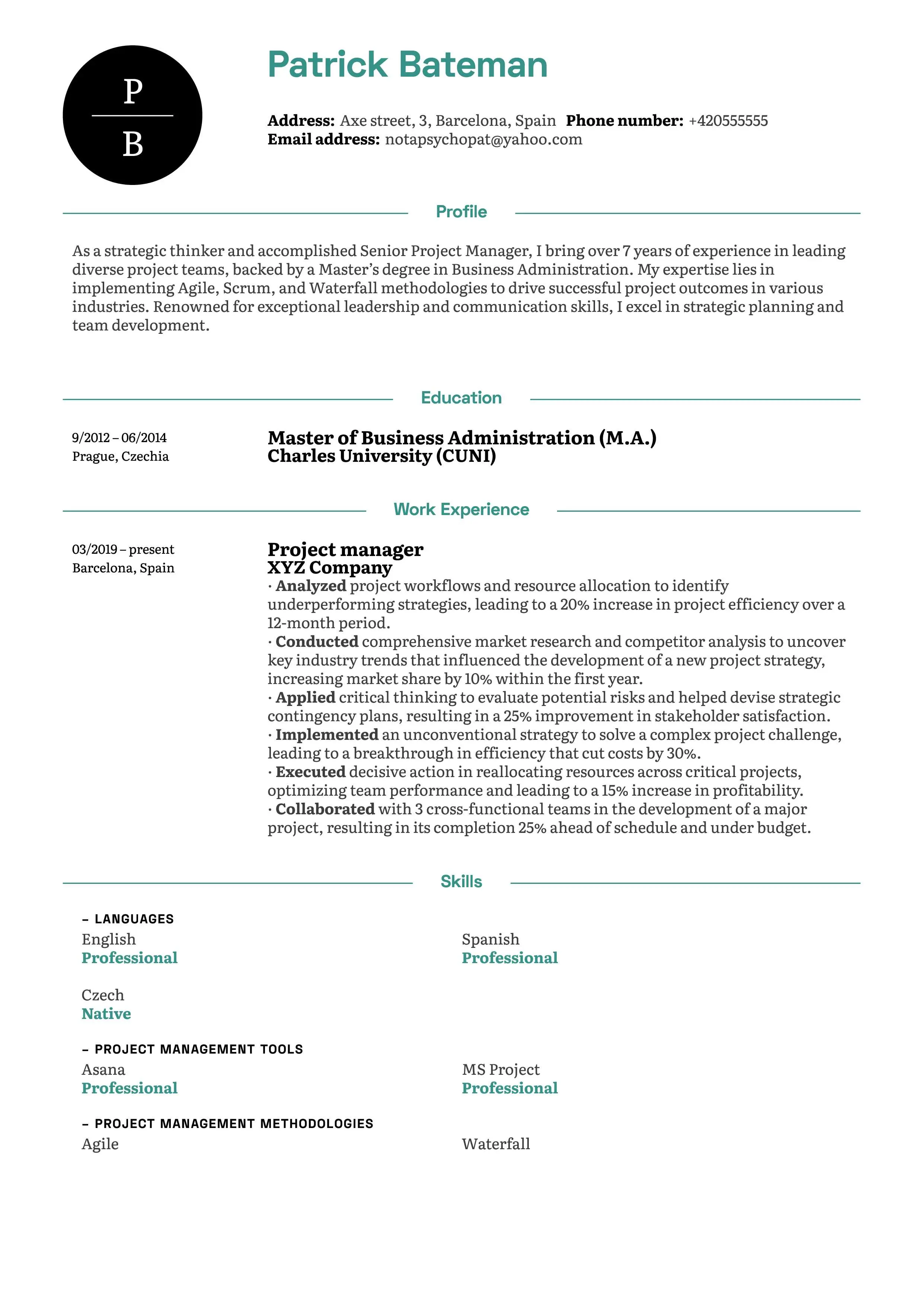 problem-solving skills on rsume example