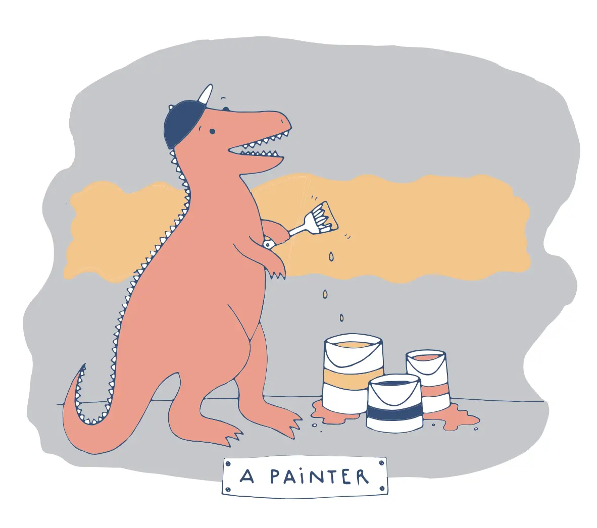 T-rex a painter