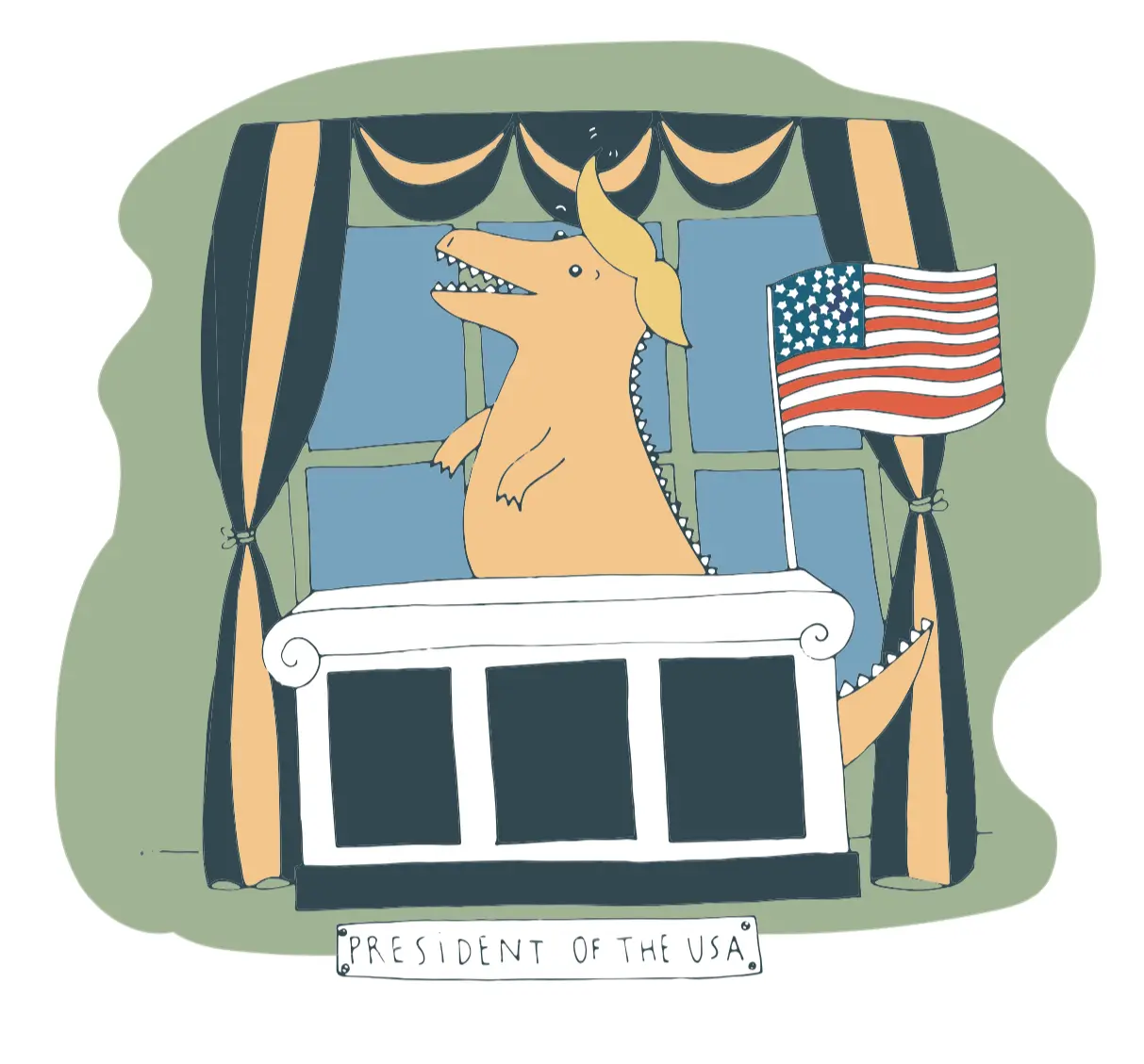 T-rex as a president of USA