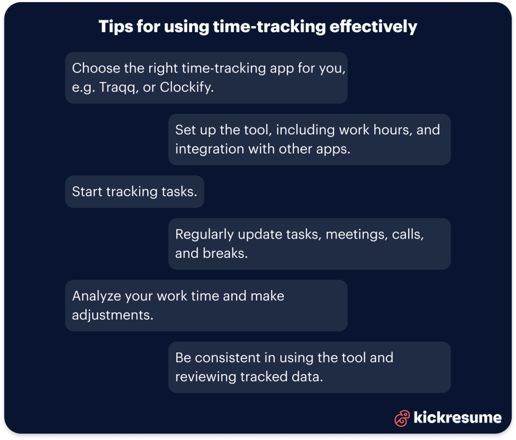 tips for using time-tracking effectively