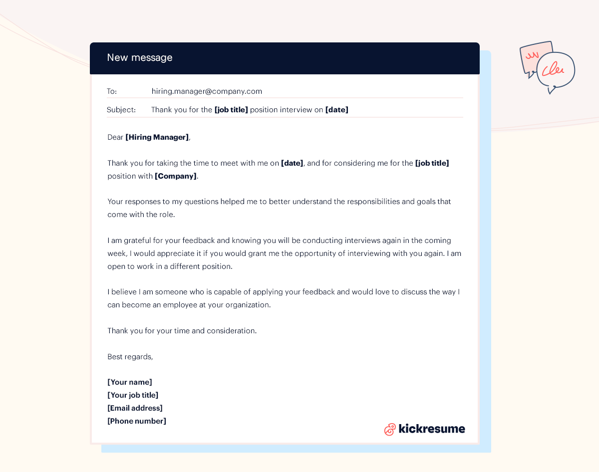Thank you email to expand on bad interview question (example email)
