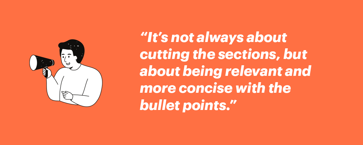 how to shorten a resume