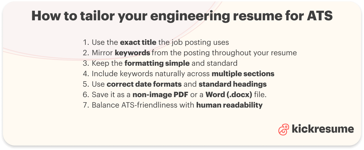 Engineering resume ATS-friendly