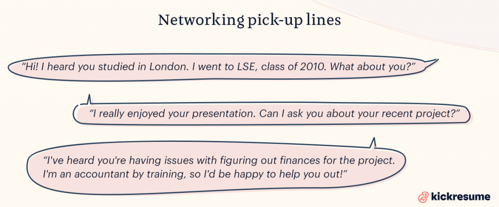 Networking pickup lines