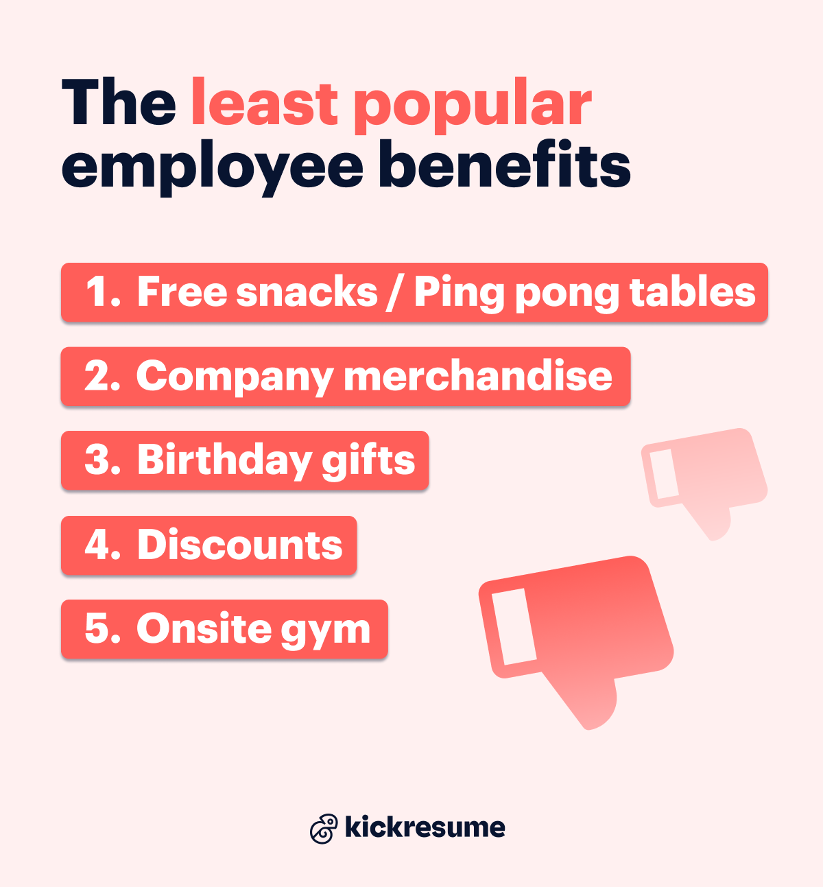The least popular employee benefits