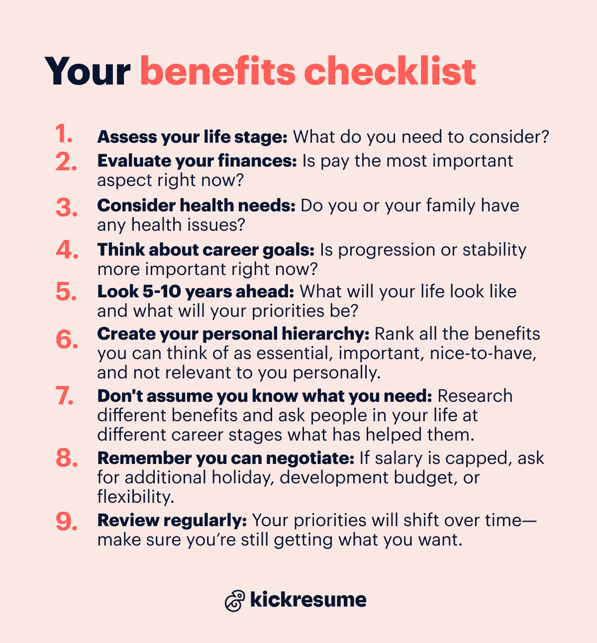 Your benefits checklist