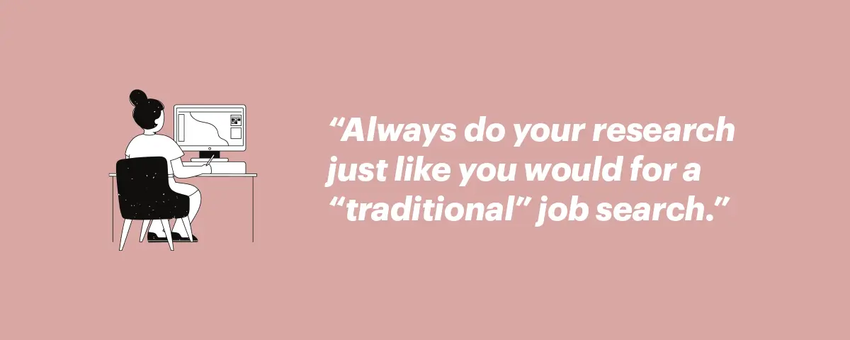 do your research during remote job search