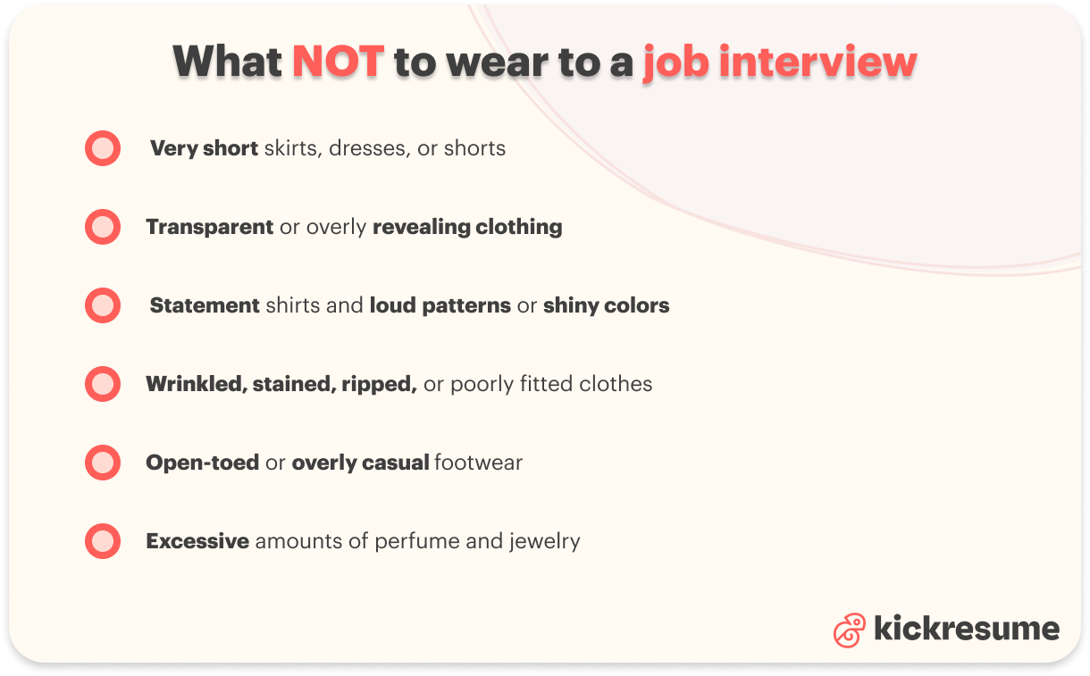 What not to wear to a job interview