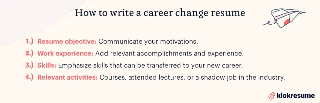 how to write a career change resume