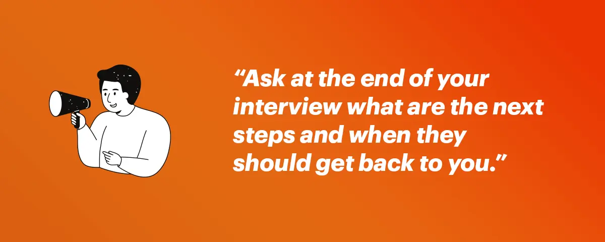 job interview tips: ask about the next steps