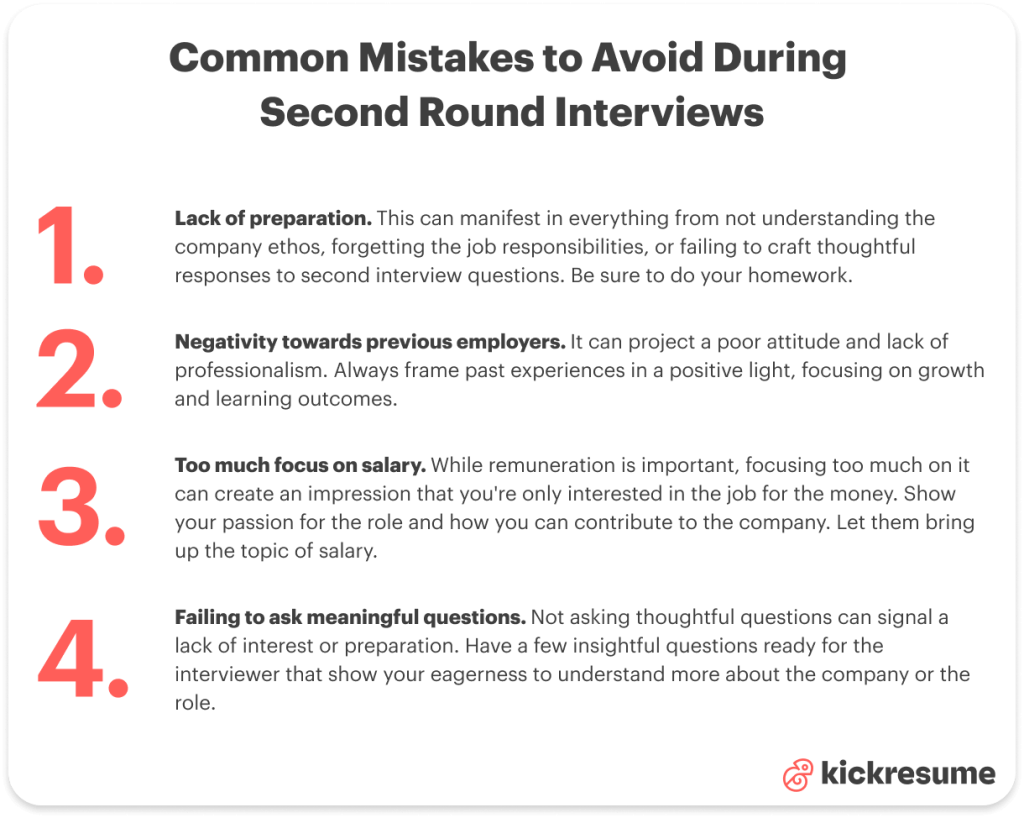 Common Mistakes to Avoid During Second Round Interviews