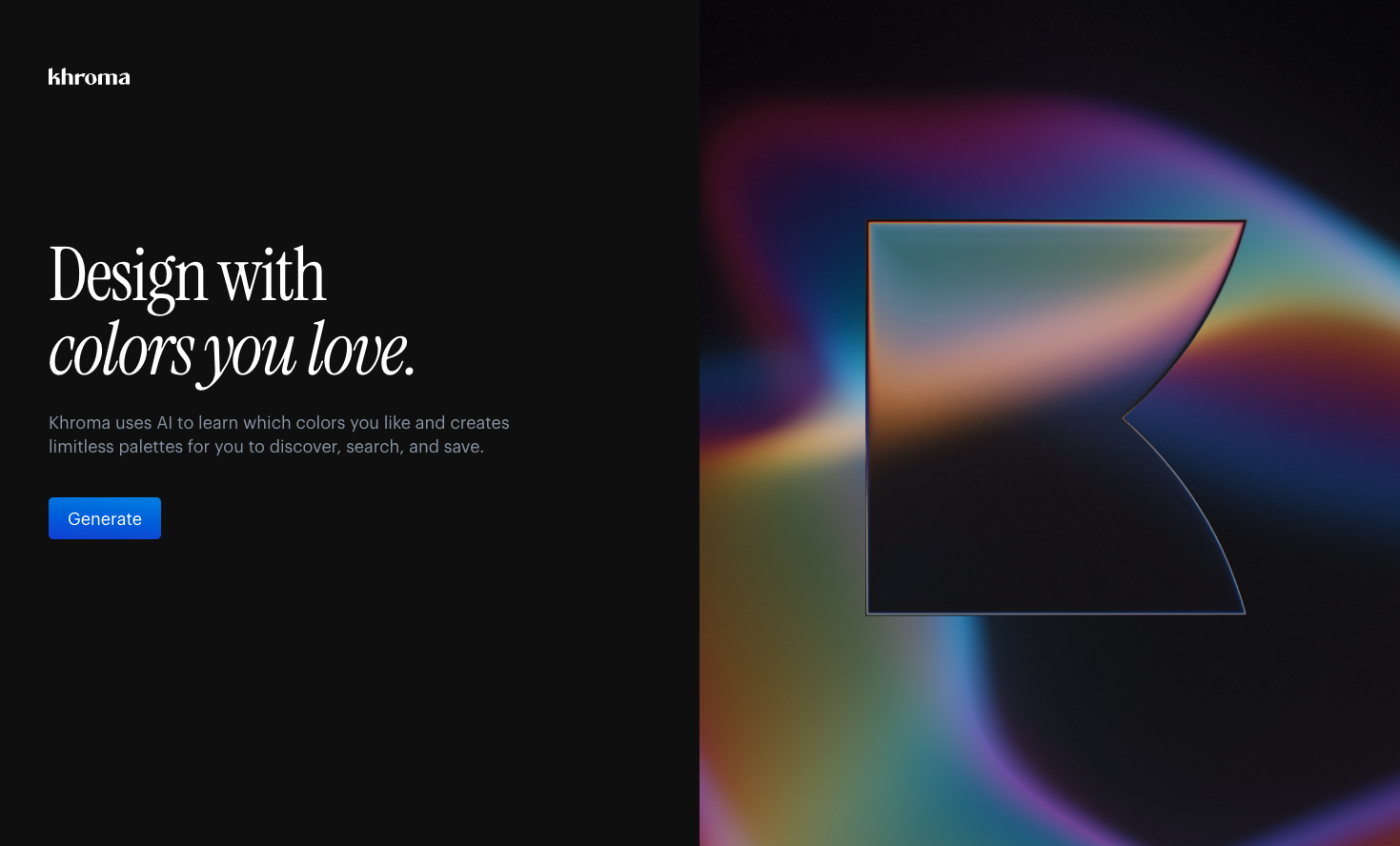 Khroma homepage