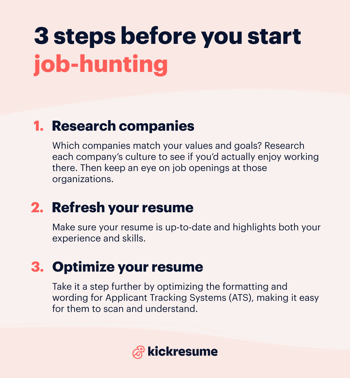 Job hunting preparation steps