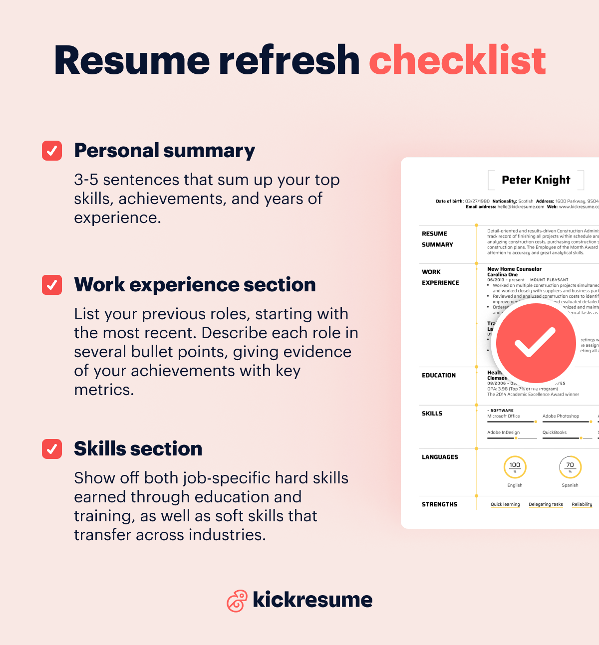 Resume checklist