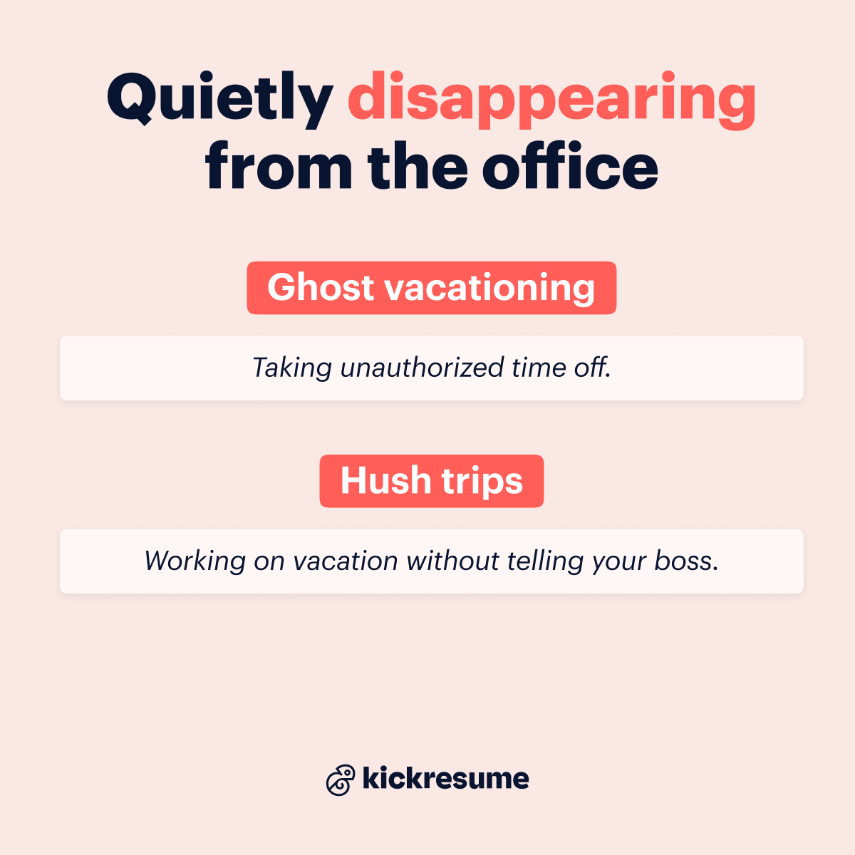 Ghost vacationing hush trips
