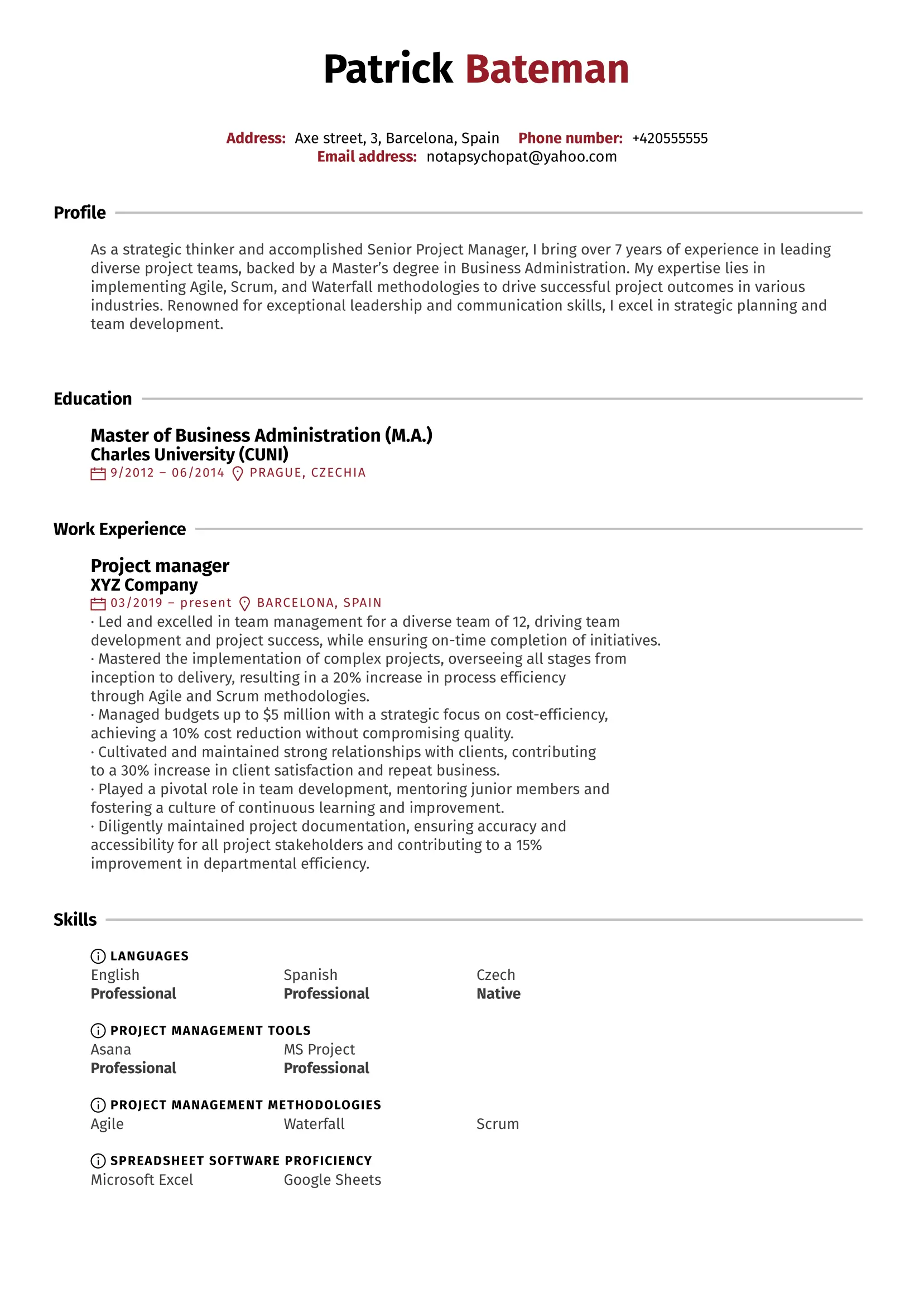 ATS friendly resume template Reed