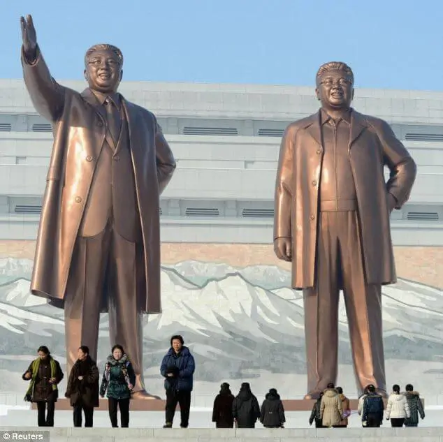 bronze statues in north korea