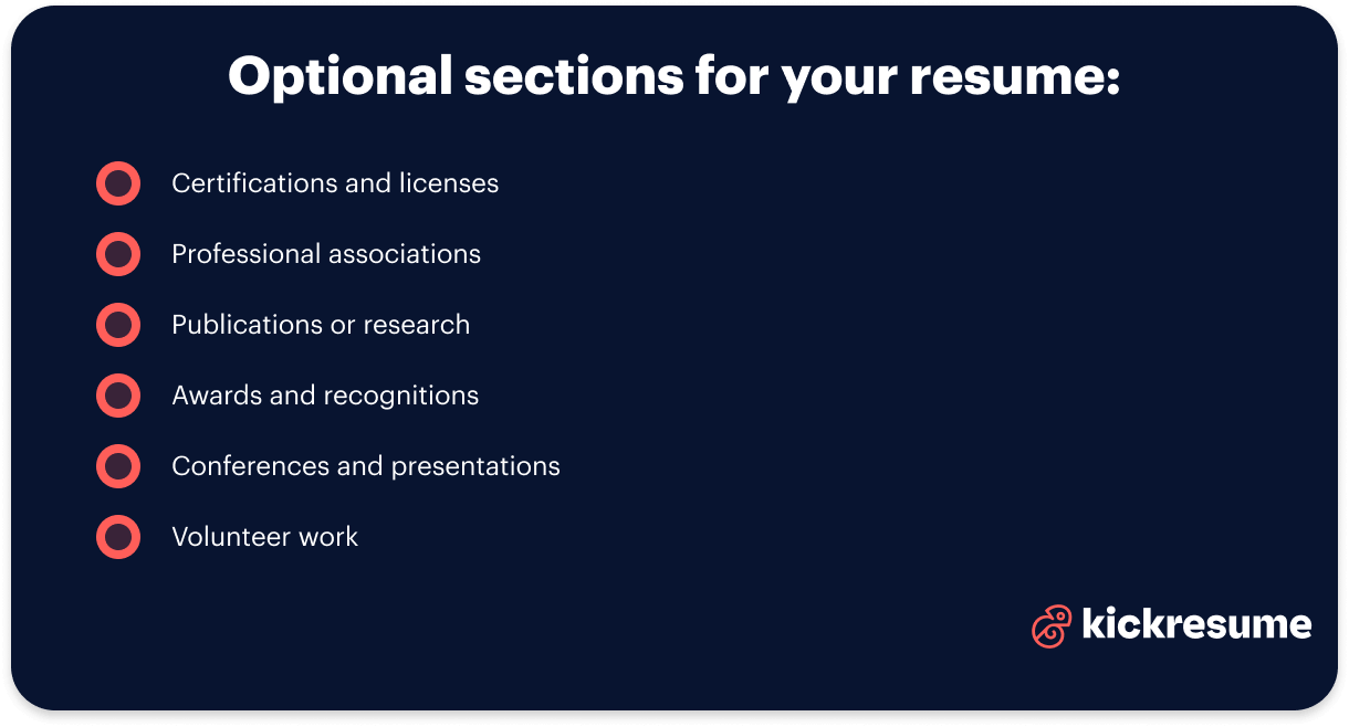 Sales director resume optional sections tips