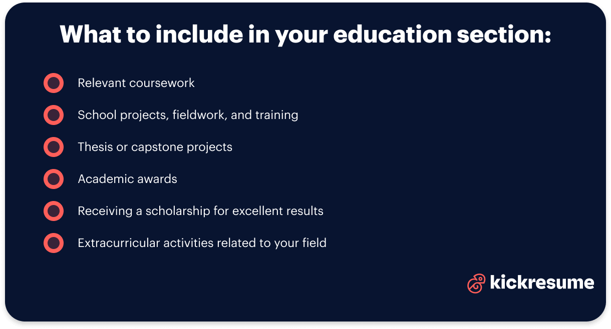 Front desk receptionist resume education section tips