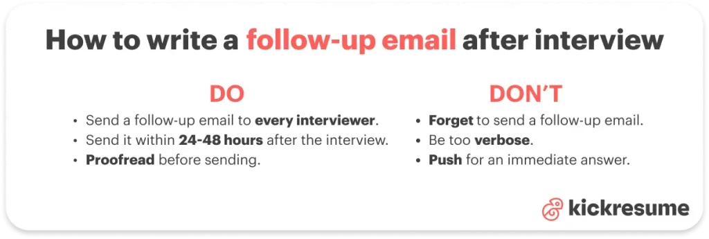 How to write a follow-up email after interview