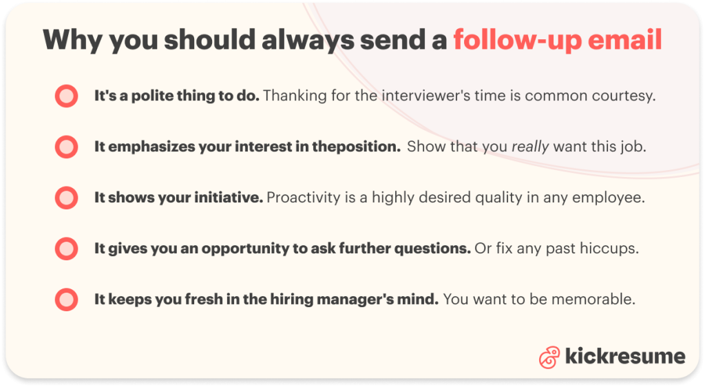 Why you should always send a follow-up email after interview