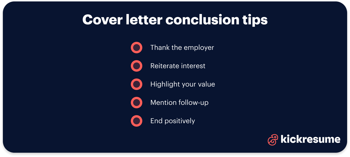 Cover letter conclusion tips