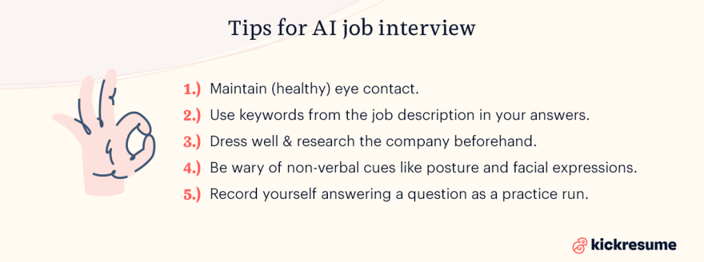 tips for ai job interview