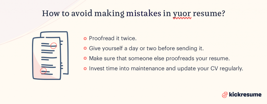 how to avoid making mistakes in your resume