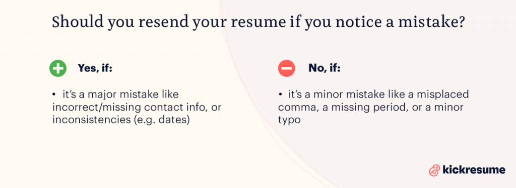 Writing a mistake on your resume