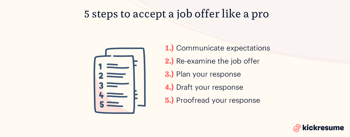 5 steps to accept a job offer like a pro