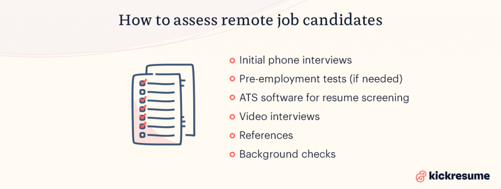 how to assess remote job candidates