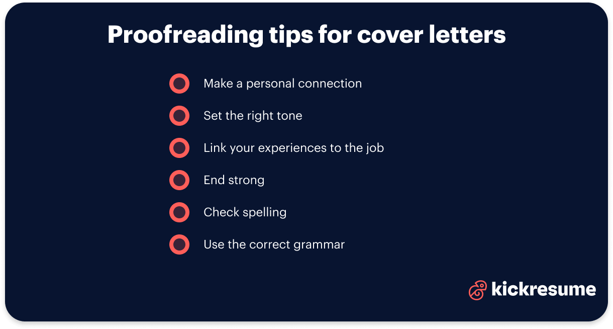 Proofreading tips for cover letters
