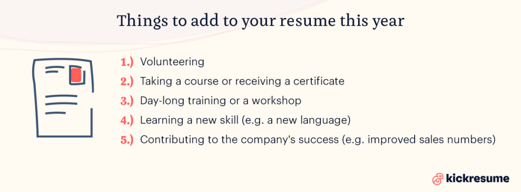 Things to add to your resume this year