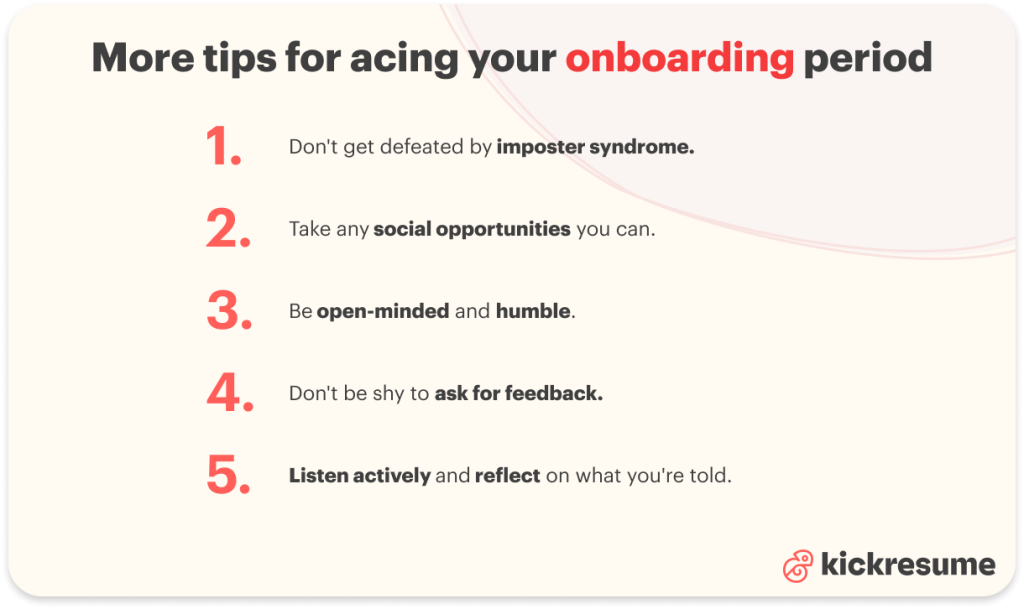 tips for acing your onboarding period