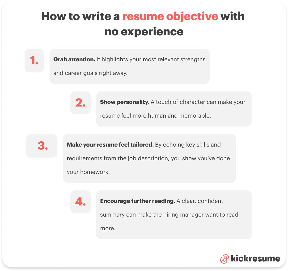 how to write resume objetive with no experience
