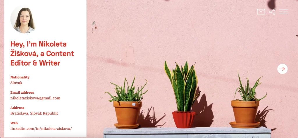 Content Editor's Personal Website