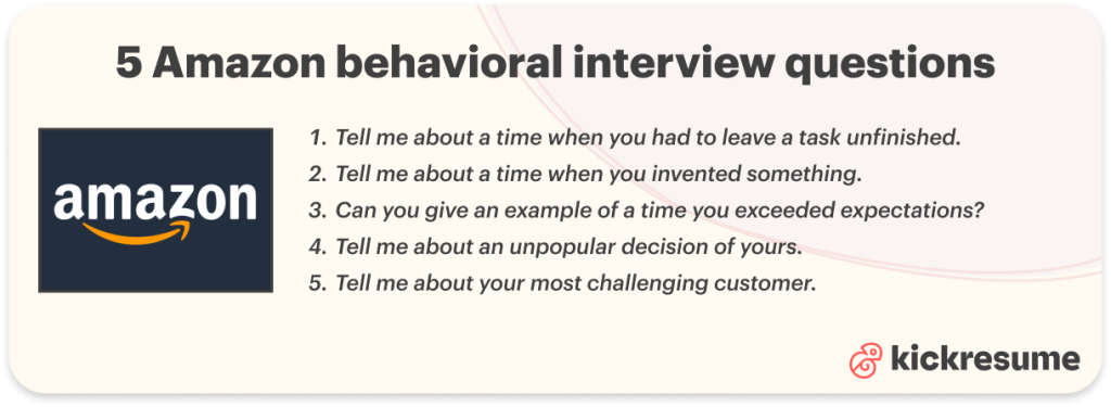 amazon behavioral interview questions