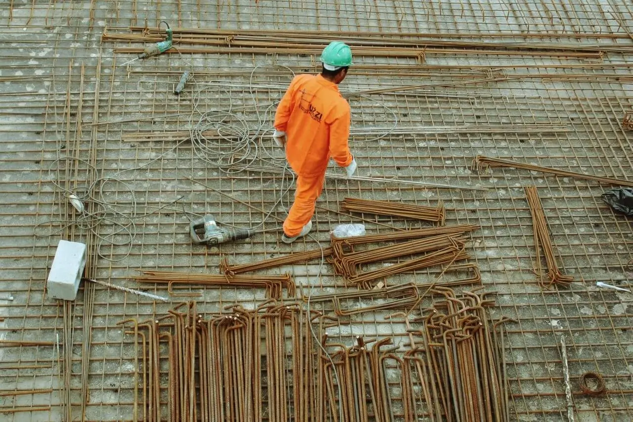 man working on a construction site