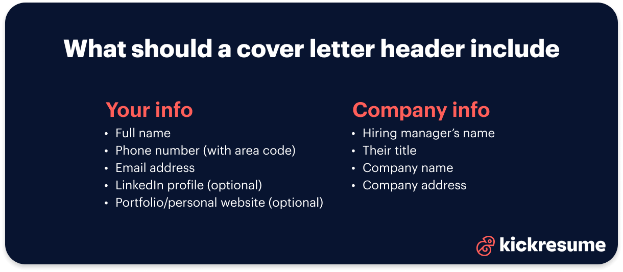 Risk manager cover letter header tips