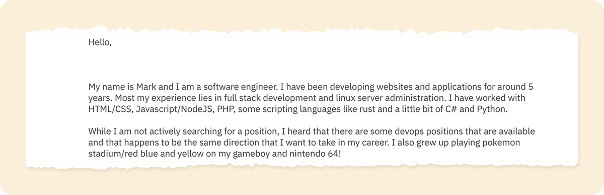 Cover letter introduction sample hired at Allen Institute